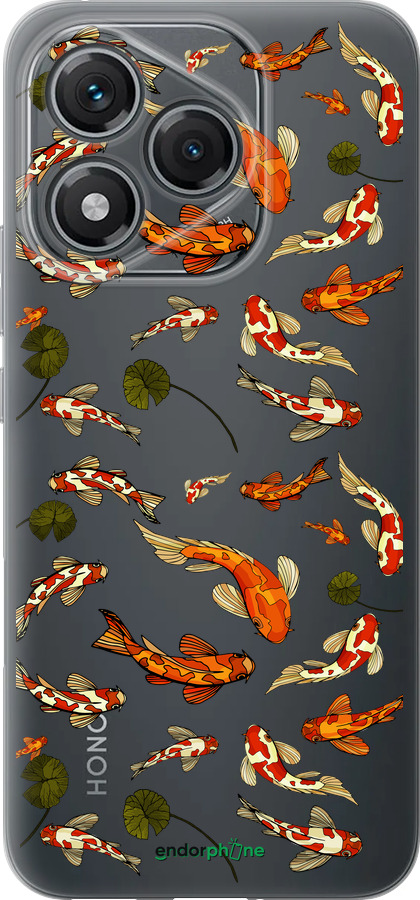 Силиконовый чехол Рыбы Кои для Huawei Honor 400 Lite 5G - 5535u-3993 изображение 