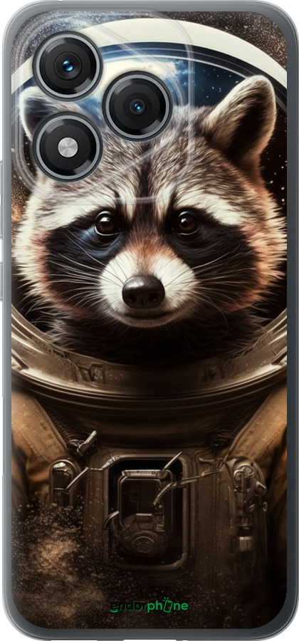 Силиконовый чехол Raccoon austronaut для Huawei Honor 400 Lite 5G - 5581u-3993 изображение 