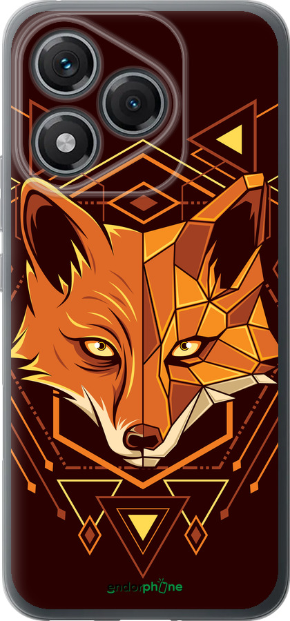 Силиконовый чехол Лиса геометрия для Huawei Honor 400 Lite 5G - 5607u-3993 изображение 