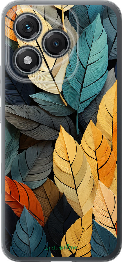 Силиконовый чехол Кольорове листя для Huawei Honor 400 Lite 5G - 5644u-3993 изображение 