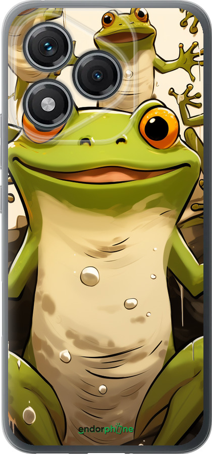 Силиконовый чехол Веселая жаба для Huawei Honor 400 Lite 5G - 5658u-3993 изображение 