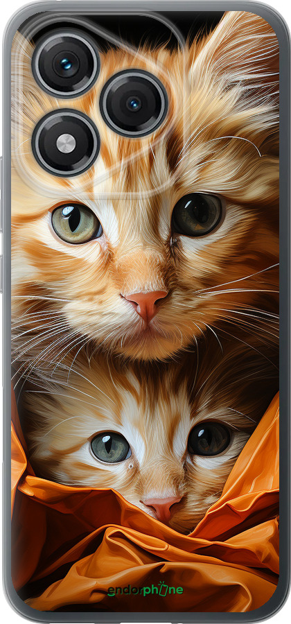 Силиконовый чехол Котики 2 для Huawei Honor 400 Lite 5G - 5664u-3993 изображение 