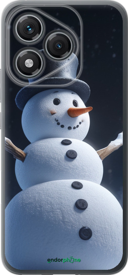 Силиконовый чехол Снеговик для Huawei Honor 400 Lite 5G - 5826u-3993 изображение 