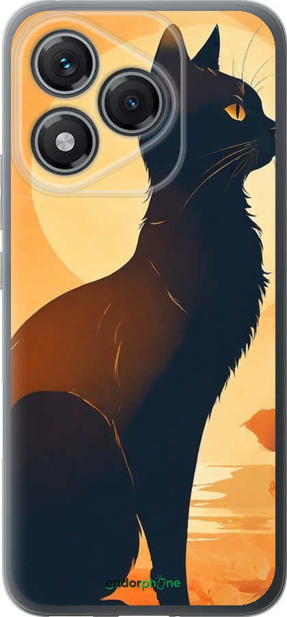 Силиконовый чехол Черная кошка v2 для Huawei Honor 400 Lite 5G - 5830u-3993 изображение 