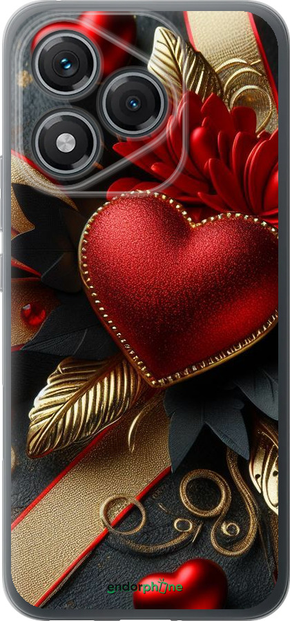 Силиконовый чехол Сердечки v2 для Huawei Honor 400 Lite 5G - 5832u-3993 изображение 