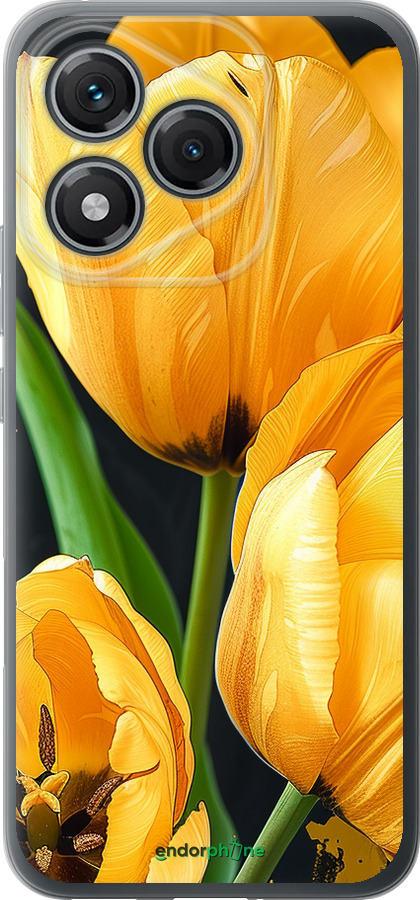 Силиконовый чехол Желтые тюльпаны для Huawei Honor 400 Lite 5G - 5991u-3993 изображение 