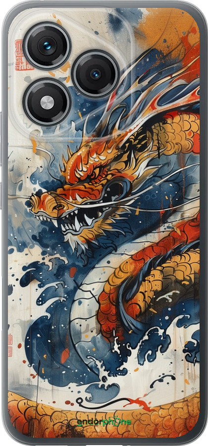 Силиконовый чехол Ярость дракона для Huawei Honor 400 Lite 5G - 6112u-3993 изображение 