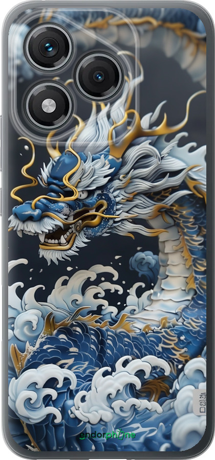 Силиконовый чехол Водяной дракон для Huawei Honor 400 Lite 5G - 6113u-3993 изображение 