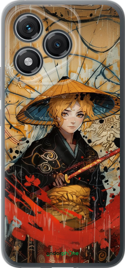 Силиконовый чехол Самурайская отвага для Huawei Honor 400 Lite 5G - 6115u-3993 изображение 