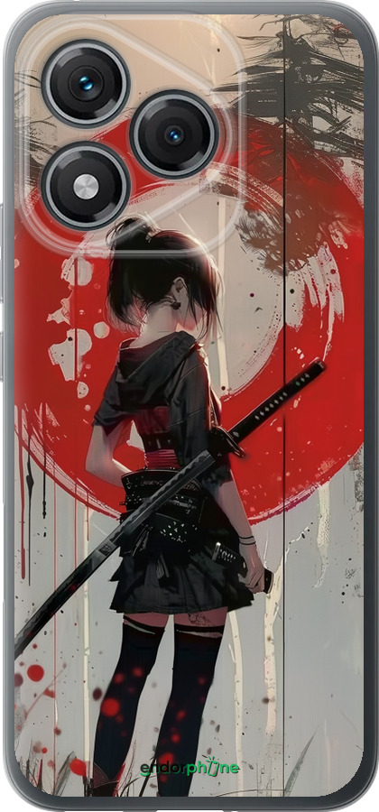 Силиконовый чехол Сумерки воина: Танец с катаной для Huawei Honor 400 Lite 5G - 6123u-3993 изображение 