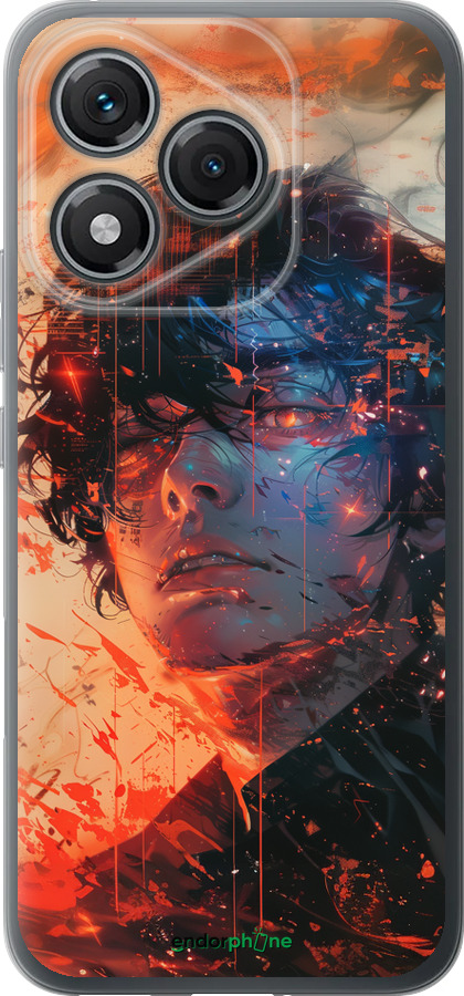 Силиконовый чехол Лицо в пламени для Huawei Honor 400 Lite 5G - 6127u-3993 изображение 