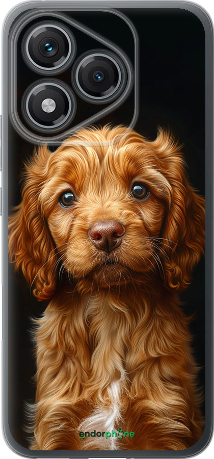 Силиконовый чехол Cocker spaniel на черном фоне для Huawei Honor 400 Lite 5G - 6137u-3993 изображение 