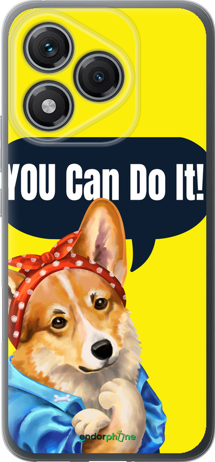 Силіконовий чехол чехол с корги You Can Do It для Huawei Honor 400 Lite 5G - 6184u-3993 изображение 