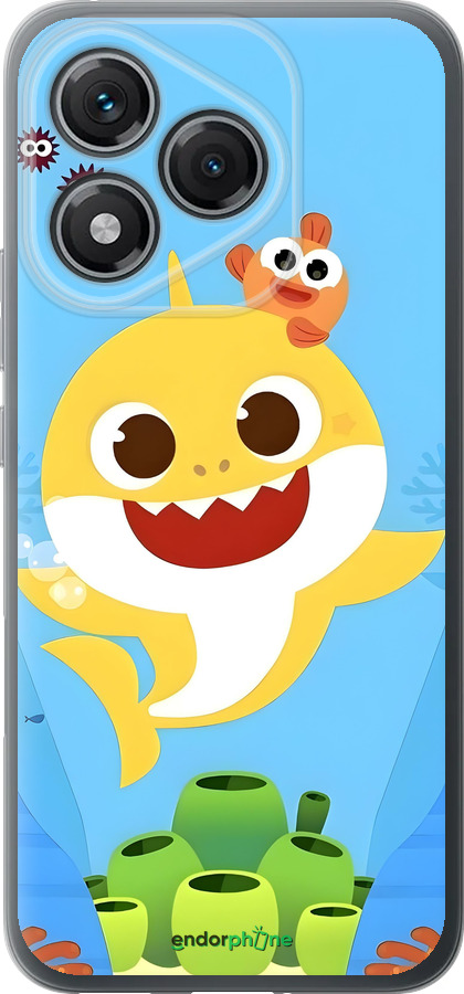 Силиконовый чехол Бейби Шарк для Huawei Honor 400 Lite 5G - 6303u-3993 изображение 