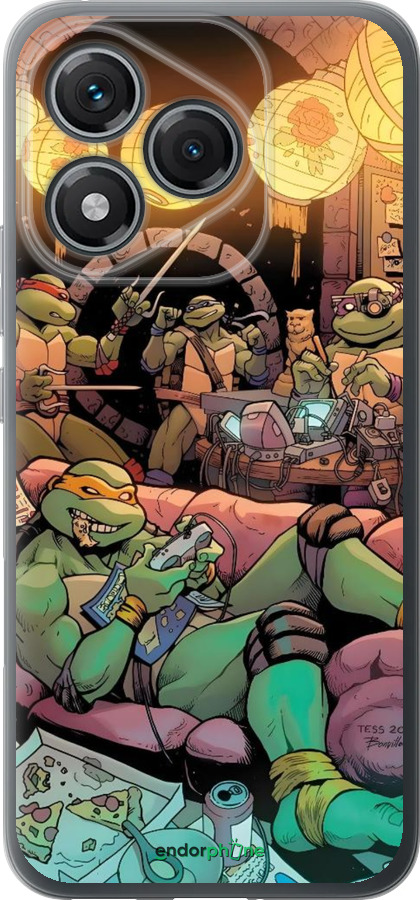 Силиконовый чехол Черепашки нинзя для Huawei Honor 400 Lite 5G - 6346u-3993 изображение 