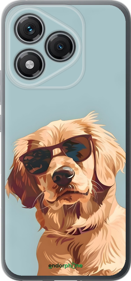 Силиконовый чехол Пес в очках для Huawei Honor 400 Lite 5G - 6381u-3993 изображение 