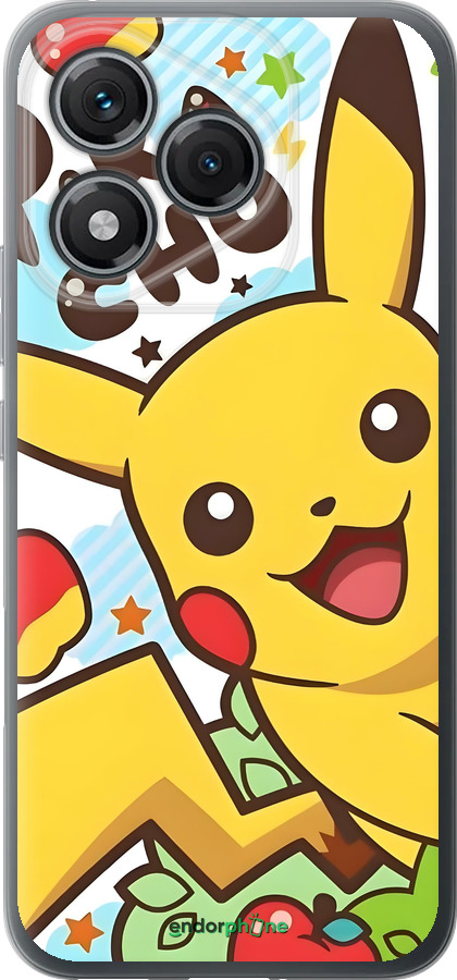 Силиконовый чехол Пикачу 2 для Huawei Honor 400 Lite 5G - 6391u-3993 изображение 