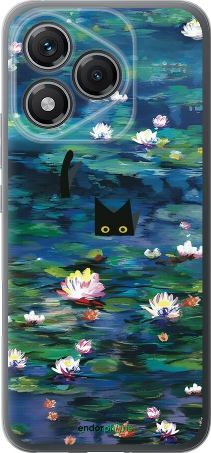 Силіконовий чехол Чохол із зображенням водяних лілій Моне та кішок для Huawei Honor 400 Lite 5G - 6399u-3993 изображение 