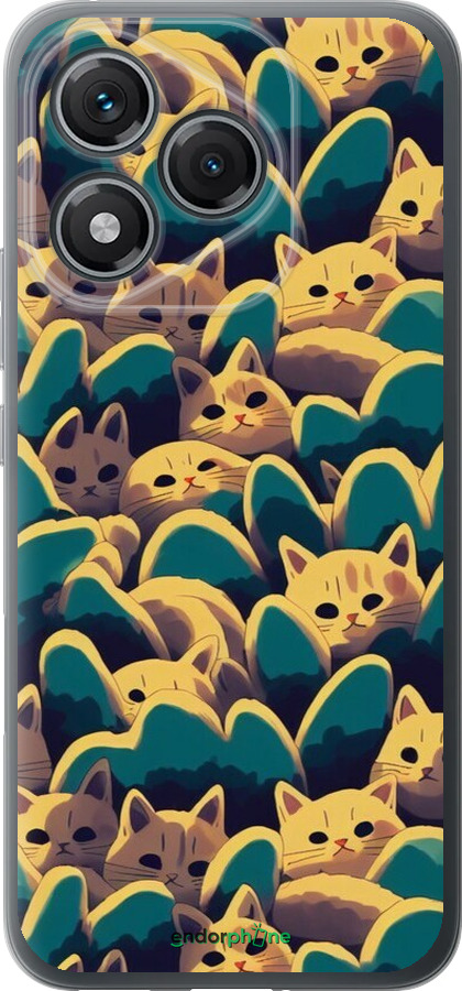 Силиконовый чехол С изображением кошек для Huawei Honor 400 Lite 5G - 6429u-3993 изображение 
