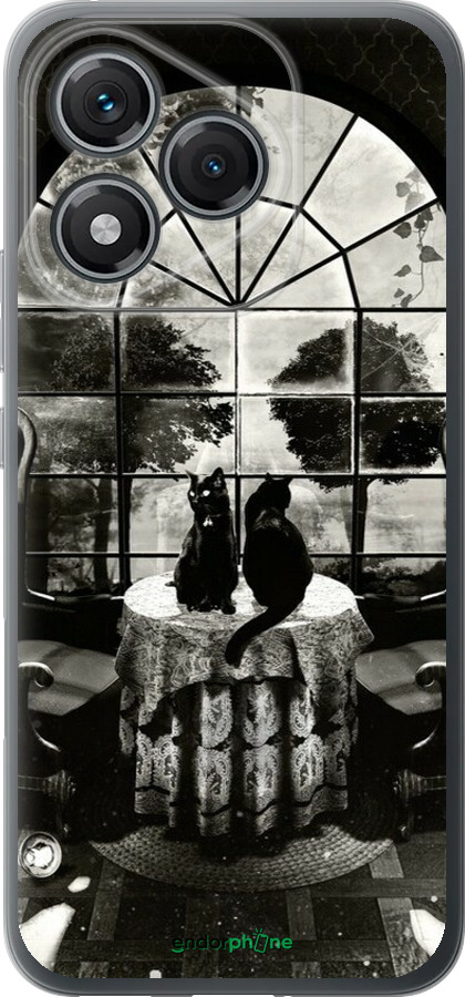 Силиконовый чехол Череп и коты для Huawei Honor 400 Lite 5G - 6432u-3993 изображение 