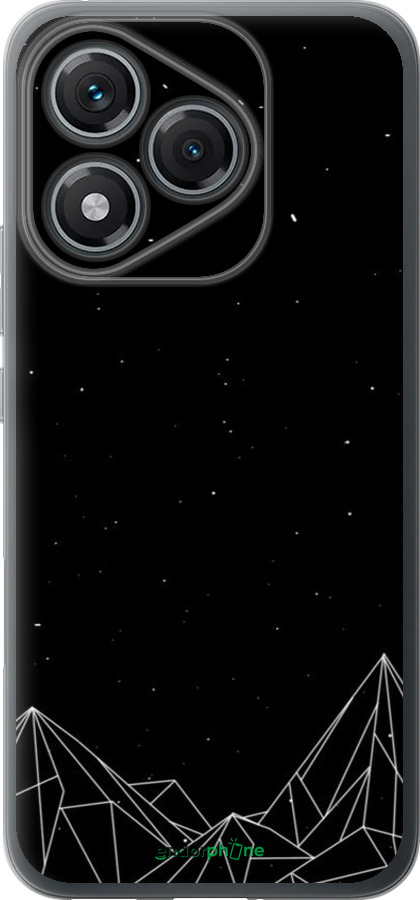 Силиконовый чехол Черно белые абстрактные горы для Huawei Honor 400 Lite 5G - 6437u-3993 изображение 