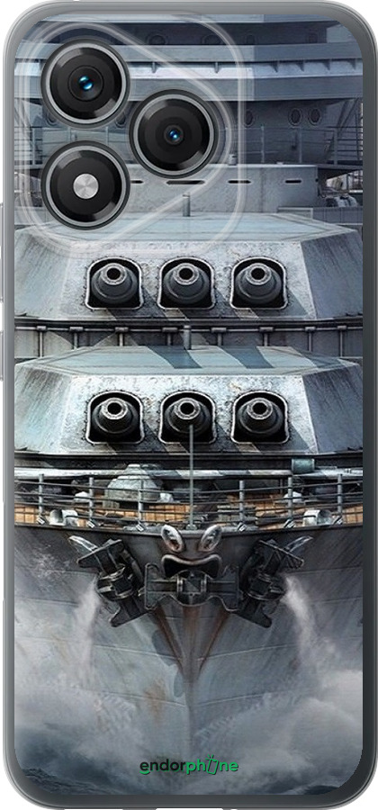 Силиконовый чехол Линкор, world of tanks, wargaming, военный корабль для Huawei Honor 400 Lite 5G - 6453u-3993 изображение 