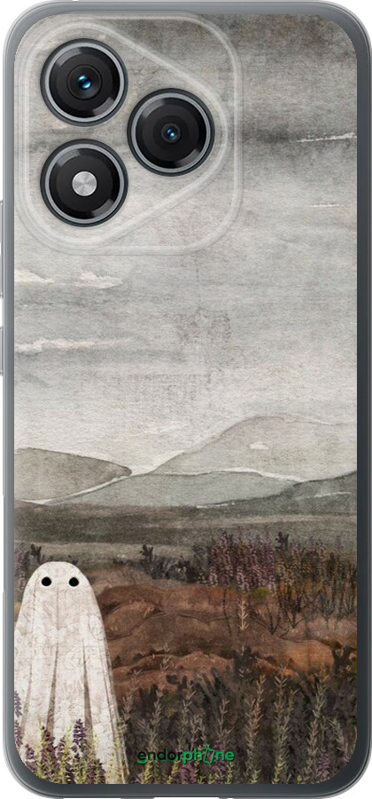 Силиконовый чехол Одинокий призрак на фоне гор для Huawei Honor 400 Lite 5G - 6486u-3993 изображение 
