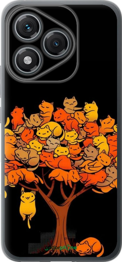 Силиконовый чехол Дерево и котики для Huawei Honor 400 Lite 5G - 6516u-3993 изображение 