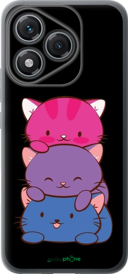 Силиконовый чехол Милые кошки для Huawei Honor 400 Lite 5G - 6518u-3993 изображение 