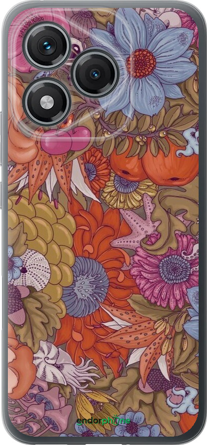 Силиконовый чехол Абстрактные цветы для Huawei Honor 400 Lite 5G - 6526u-3993 изображение 