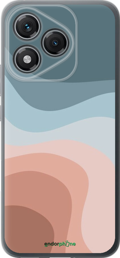 Силиконовый чехол С синими и розовыми волнами в стиле ретро для Huawei Honor 400 Lite 5G - 6532u-3993 изображение 