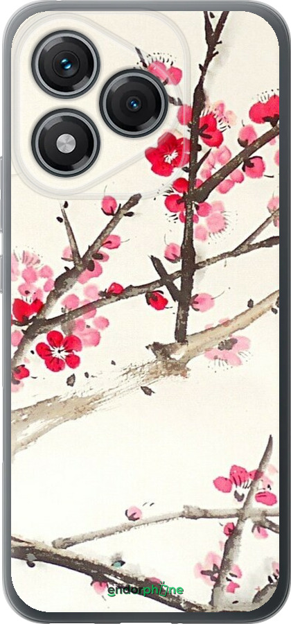 Силиконовый чехол Принт с изображением цветения сакуры для Huawei Honor 400 Lite 5G - 6545u-3993 изображение 