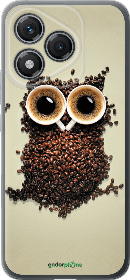 Силиконовый чехол Сова из кофе для Huawei Honor 400 Lite 5G - 777u-3993 изображение 