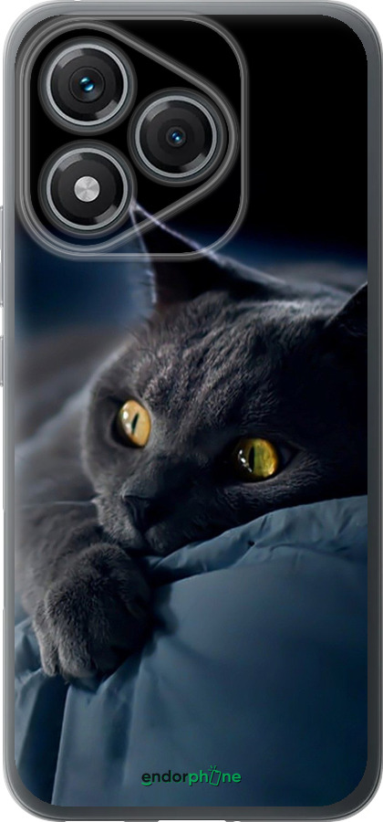 Силиконовый чехол Дымчатый кот для Huawei Honor 400 Lite 5G - 825u-3993 изображение 