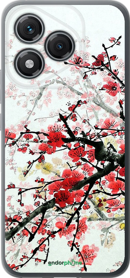 Силиконовый чехол Цветущий куст для Huawei Honor 400 Lite 5G - 831u-3993 изображение 