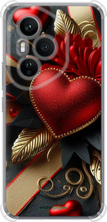 Силикон с усиленными углами чехол Сердечки v2 для Huawei Honor 400 PRO 5G - 5832sp-4036 изображение 