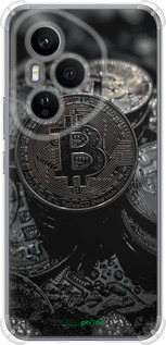 Силикон с усиленными углами чехол Black Bitcoin для Huawei Honor 400 PRO 5G - 6090sp-4036 изображение 