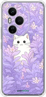 Силикон с усиленными углами чехол Котик в цветах для Huawei Honor 400 PRO 5G - 6390sp-4036 изображение 
