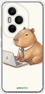 Силикон с усиленными углами чехол Funny Capybara CEO Working для Huawei Honor 400 PRO 5G - 6777sp-4036 изображение 