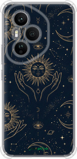 Силикон с усиленными углами чехол Celestial Harmony: Sun & Moon Gold Mystic Pattern для Huawei Honor 400 PRO 5G - 6778sp-4036 изображение 