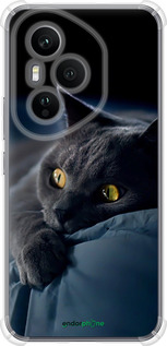 Силикон с усиленными углами чехол 'Дымчатый кот' для Huawei Honor 400 PRO 5G изображение 2