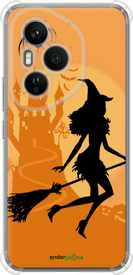Силикон с усиленными углами чехол Ведьма на метле для Huawei Honor 400 PRO 5G - 1184sp-4036 изображение 