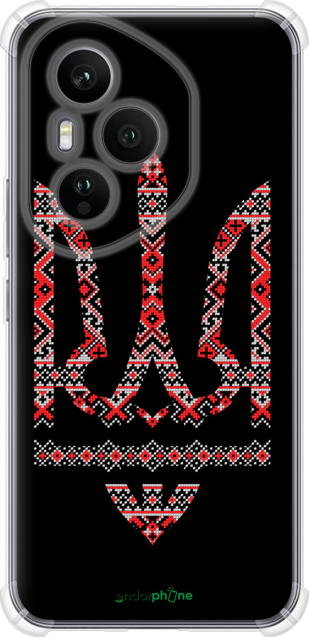 Силикон с усиленными углами чехол Герб - вышиванка на черном фоне для Huawei Honor 400 PRO 5G - 1196sp-4036 изображение 