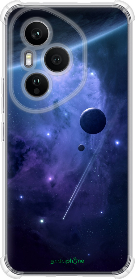Силикон с усиленными углами чехол Планеты в синем космосе для Huawei Honor 400 PRO 5G - 171sp-4036 изображение 