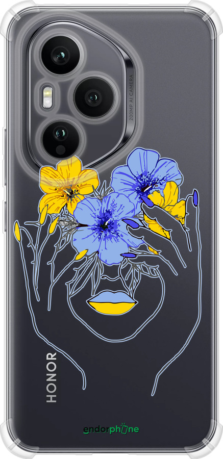Силикон с усиленными углами чехол Девушка v4 для Huawei Honor 400 PRO 5G - 5276sp-4036 изображение 