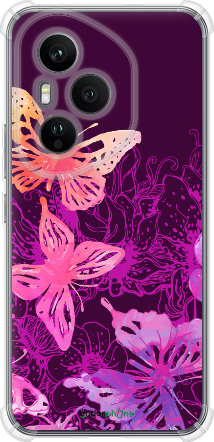 Силикон с усиленными углами чехол Бабочки v2 для Huawei Honor 400 PRO 5G - 5475sp-4036 изображение 
