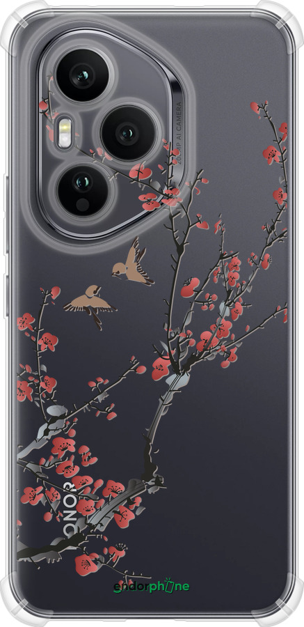 Силикон с усиленными углами чехол Сакура v2 для Huawei Honor 400 PRO 5G - 5538sp-4036 изображение 