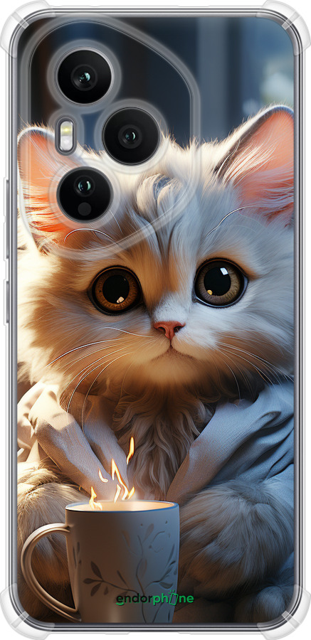 Силикон с усиленными углами чехол White cat для Huawei Honor 400 PRO 5G - 5646sp-4036 изображение 
