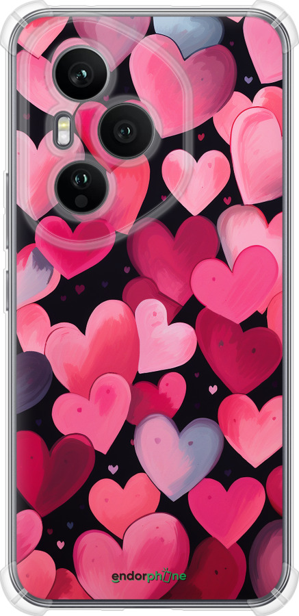 Силикон с усиленными углами чехол Сердечки 4 для Huawei Honor 400 PRO 5G - 5662sp-4036 изображение 