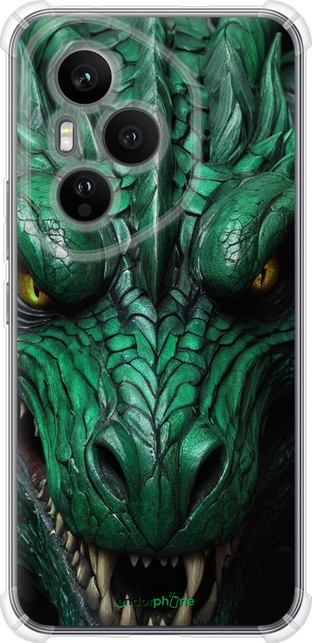 Силикон с усиленными углами чехол Зелёный дракон v2 для Huawei Honor 400 PRO 5G - 5817sp-4036 изображение 